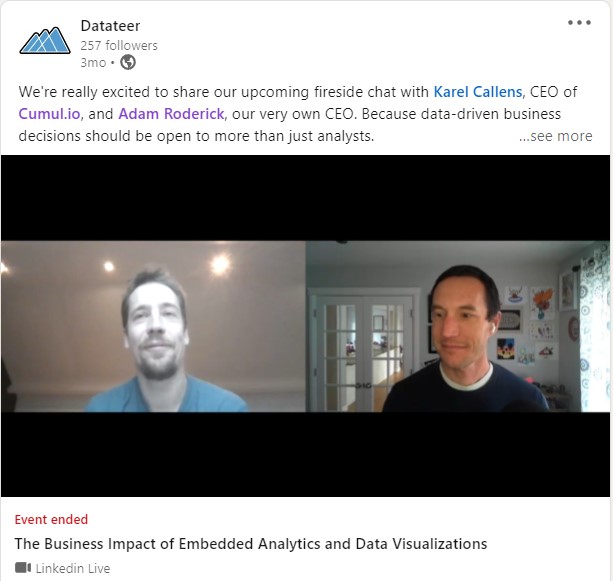 Datateer managed analytics social video graphic